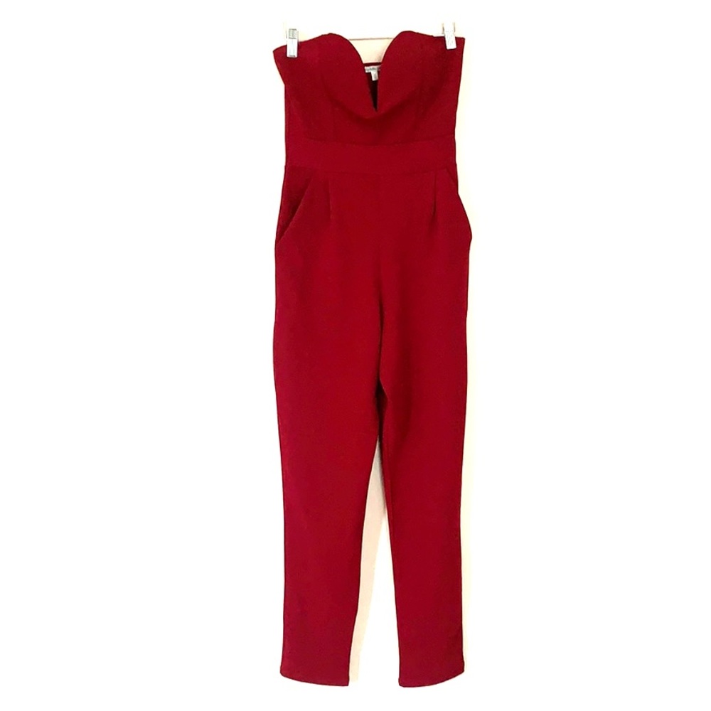 Stretch Strapless Jumpsuit